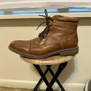 Steve Madden Dylan\'s Men\'s Lace Up Combat Boots Size 10 Dark Tan Preppy Amazon.com | Steve Madden Men main image 4